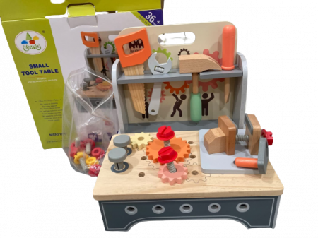 Mini Banc de Lucru Multifunctional cu Unelte din Lemn, Atelier de scule [7]