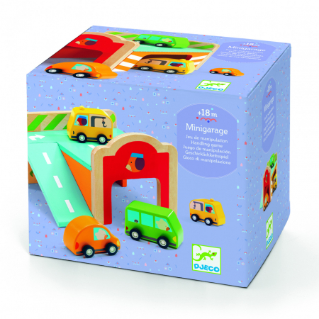 Vehicule - Mini garaj cu masinute, Djeco