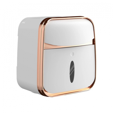 Organizator de Baie cu Sertar pentru Servetele si Suport Hartie Igienica 3-in-1 cu Tava si Suport pentru Telefon si Accesorii, Compartimentat [9]