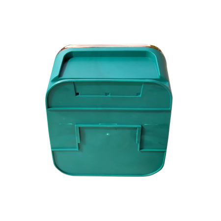 Organizator de Baie cu Sertar pentru Servetele si Suport Hartie Igienica 3-in-1 cu Tava si Suport pentru Telefon si Accesorii, Compartimentat, Culoare verde [5]