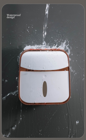 Organizator de Baie cu Sertar pentru Servetele si Suport Hartie Igienica 3-in-1 cu Tava si Suport pentru Telefon si Accesorii, Compartimentat [13]