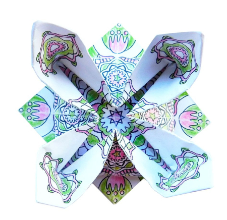 Origami Mandala de colorat, Fridolin [1]