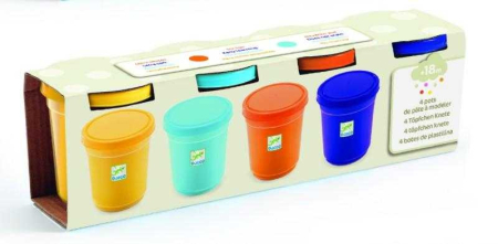 Plastilina 4 tuburi culori nature, Djeco [0]