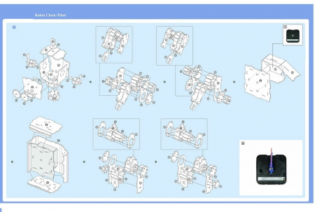 Puzzle 3D Ceas Robot Tibot, 90 piese, Un Mod Original de a Descoperi Timpul si Creativitatea, 5 ani+ [4]
