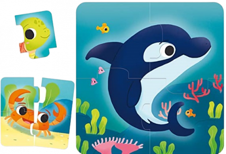 Puzzle Bebe Vietati marine, 8 puzzle-uri cu cate 4 piese fiecare [1]