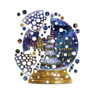 Puzzle circular, Globul de iarna - Magia Craciunului [2]