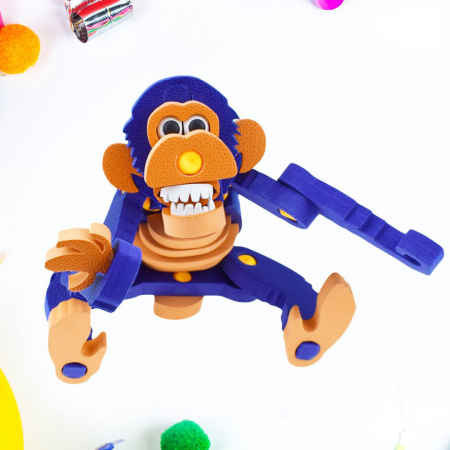 Puzzle de asamblare 3D pentru copii si adulti, Blocks Maimutica Cimpanzeu, 54 piese, spuma EVA [4]