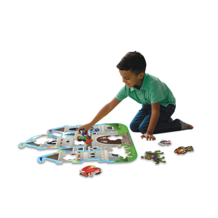 Puzzle de podea u00een forma de castel, cu personaje si dragoni, Castle Floor Puzzle [1]