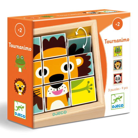 Puzzle din cuburi Tournanimo, Djeco [0]