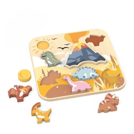 Puzzle din lemn Epoca Dinozaurilor, Speedy Monkey [1]