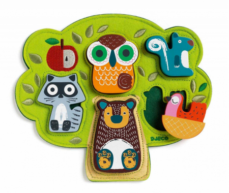 Puzzle din lemn si fetru Oski, Djeco [2]