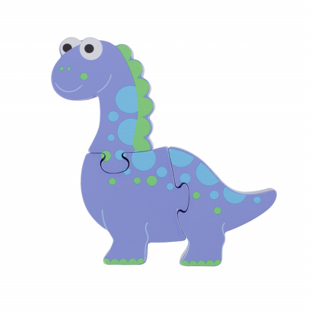 Noutati si reduceri - Puzzle dinozaur din lemn - Diplodocus, Orange Tree Toys