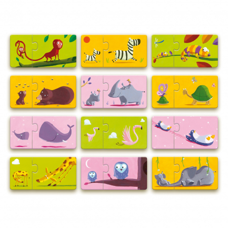 Puzzle duo Mama si puiul, Djeco [3]