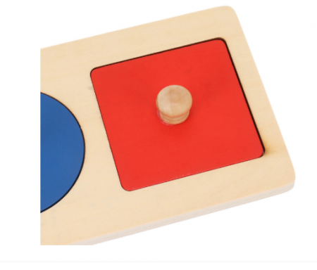 Puzzle incastru, lemn, 3 forme geometrice cu butoni, , EduJucarii [2]
