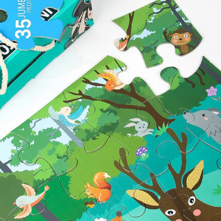 Puzzle jumbo de podea, TISsun, Animale din padure, 35 piese, 60 x 44 cm [5]
