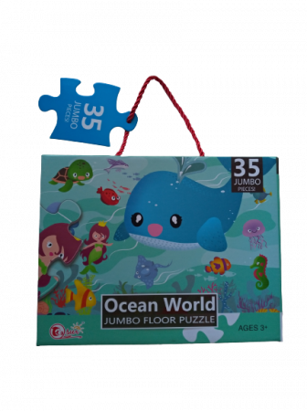 Puzzle jumbo de podea, TISsun, puzzle lumea oceanului, 35 de piese, 60 x 44 [5]