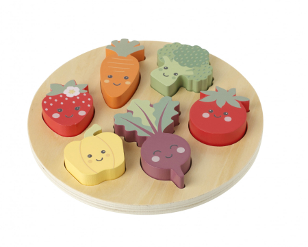 Noutati si reduceri - Puzzle legume si fructe, Orange Tree Toys
