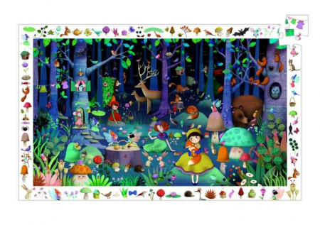 Jucarii si jocuri educative - Puzzle observatie Padurea fermecata, Djeco