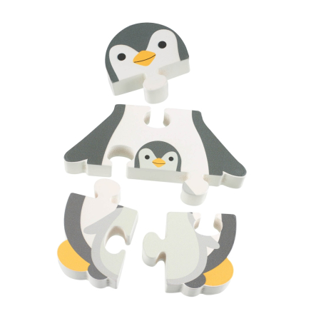 Noutati si reduceri - Puzzle Pinguin din lemn, Orange Tree Toys
