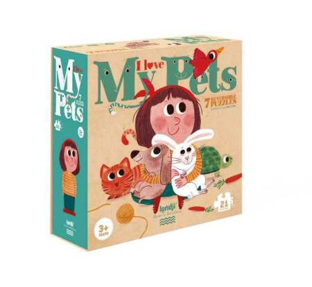 Noutati si reduceri - Puzzle reversibil Animale de companie, Londji