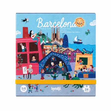 Noutati si reduceri - Puzzle reversibil Zi si noapte in Barcelona, Londji