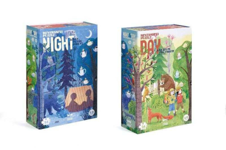 Noutati si reduceri - Puzzle reversibil Zi si noapte in padure, Londj