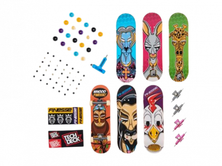 Set 6 mini placi skateboard, Tech Deck, Sk8Shop Bonus Pack, Finesse,  6 ani+ [1]