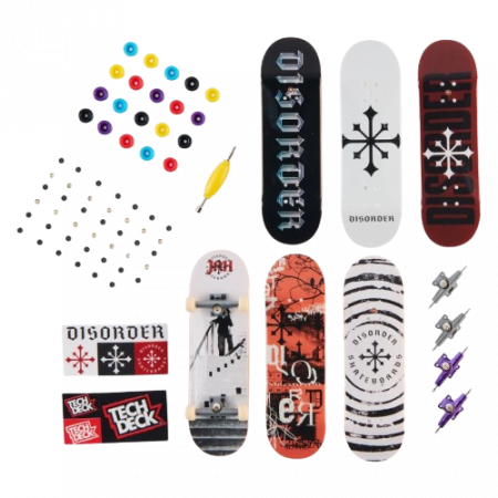 Set 6 mini placi skateboard, Tech Deck, Sk8Shop Bonus Pack, Disorder,  6 ani+ [1]