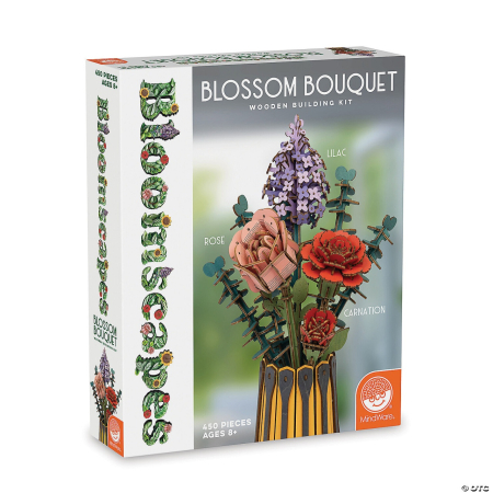 Noutati si reduceri - Set constructie Buchet de flori, din lemn, Bloomscapes Blossom Bouquet - set creativ 450 piese