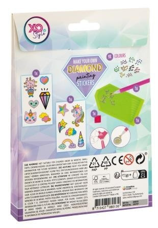 Set creativ, Creeaza propriile abtibilduri cu strasuri, Diamond paint stickers, Grafix(Verde) Verde [1]