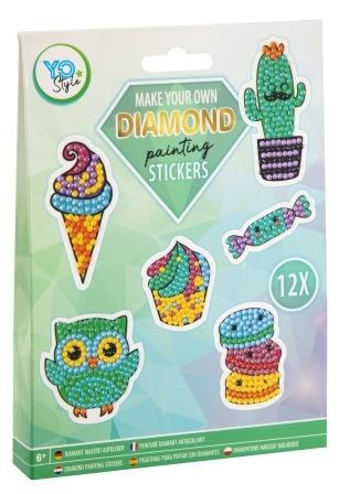 Noutati si reduceri - Set creativ, Creeaza propriile abtibilduri cu strasuri, Diamond paint stickers, Grafix(Verde) Verde