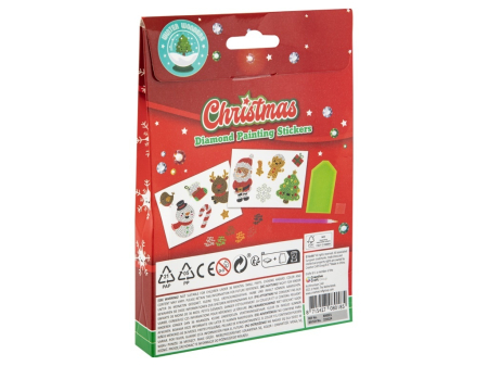 Set creativ cu tematica de Craciun, Creeaza 12 abtibilduri cu tehnica diamond paint [1]
