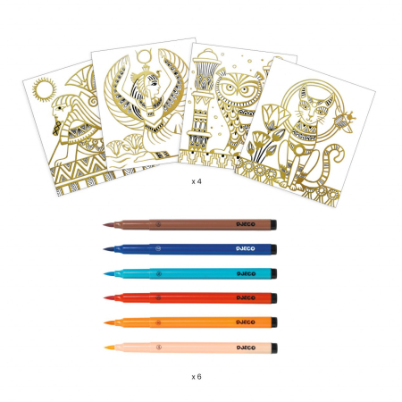 Set creativ de colorat Egipt, Djeco [6]