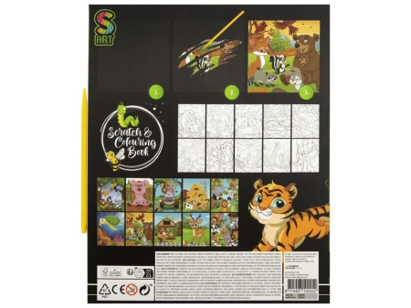 Set creativ de colorat si razuit Tigru [1]