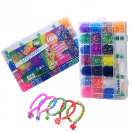 Set Creativ de elastice pentru realizarea bratarilor, multicolor, 4400 piese, 5 ani+ [5]