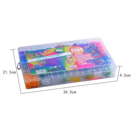 Set Creativ de elastice pentru realizarea bratarilor, multicolor, 4400 piese, 5 ani+ [3]