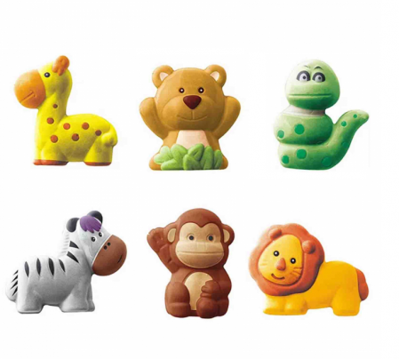 Set creativ de pictat figurine pe gips, Animale salbatice, 6 piese [1]