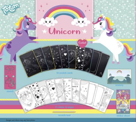 Set creativ de razuit si colorat cu unicorni [1]