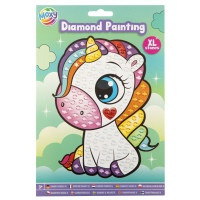 Noutati si reduceri - Set creativ diamond painting cu strasuri mari, A5(Unicorn) Unicorn