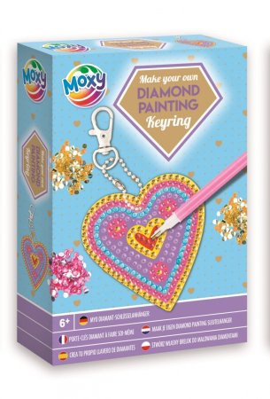 Noutati si reduceri - Set creativ DIY, Creeaza propriul breloc cu strasuri, Diamond Paint, Grafix(Inima) Inima
