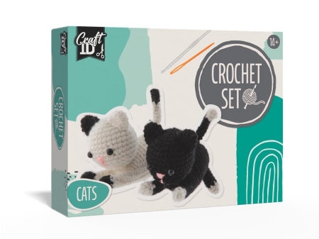 Noutati si reduceri - Set creativ DIY de crosetat Pisicute, Craft ID