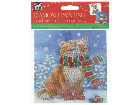 Noutati si reduceri - Set creativ DIY, felicitari de Craciun, pisicuta si catel(Pisica) Pisica