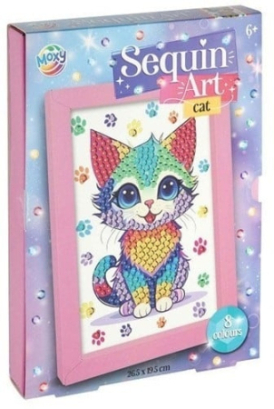 Noutati si reduceri - Set creativ DIY Tablou cu paiete pisica