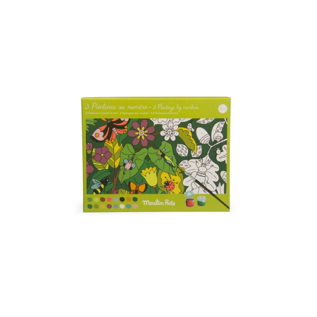 Set creativ Picteaza cu numere Variatii botanice, Moulin Roty [3]