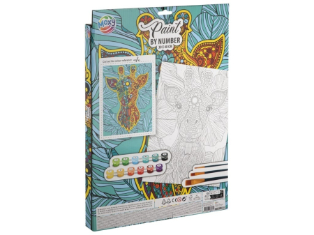 Set creativ, Picteaza pe numere, Canvas Girafa [1]