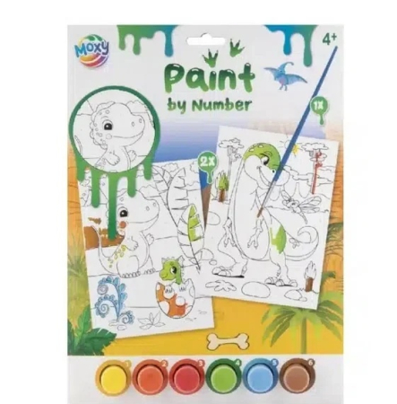 Noutati si reduceri - Set creativ Picteaza pe numere dinozaur