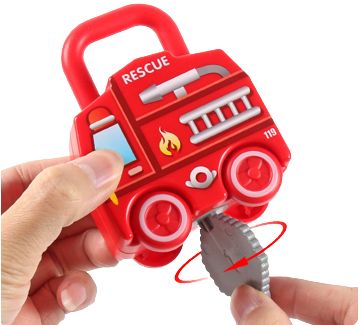 Set de 6  Lacate Masini cu Numere si 6 chei, Ambulanta, Politie, Autobuz Scolar, Camion cu Inghetata si Camion cu ceai,  Jucarie Educativa, Edujucarii [10]