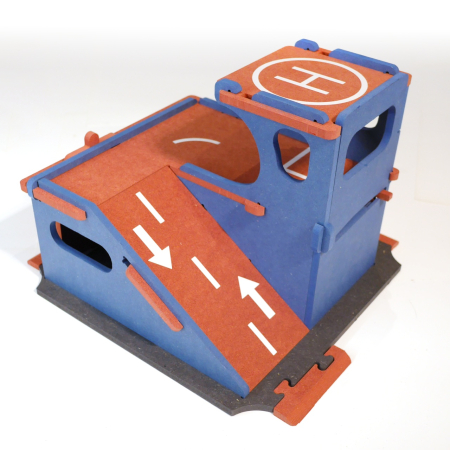 Set de constructie Garaj modular cu pista si 2 masini de curse, Croc toys [2]