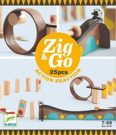 Set de constructie trasee Zig & Go Dring 25 piese, Djeco [2]