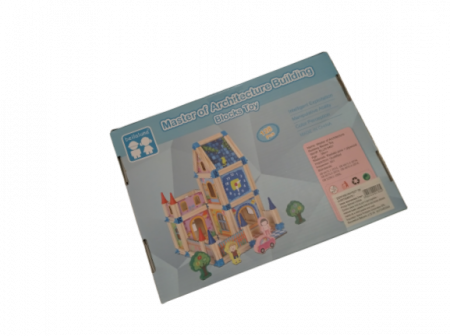 Set de construit din lemn, Casa, castel, 128 piese, 3 ani [6]